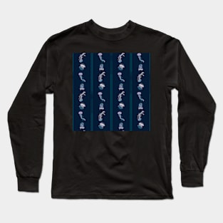 Vertical Swim Ocean Blue Long Sleeve T-Shirt